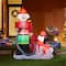 Glitzhome® 7ft. Inflatable Fire Fighter & Puppy Dog With Lights